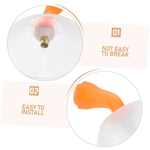 Close-up of Two Pack Transparent Windproof Agricultural Nozzle Covers For Misting Sprayers Delivers Wide Even Fine Spray