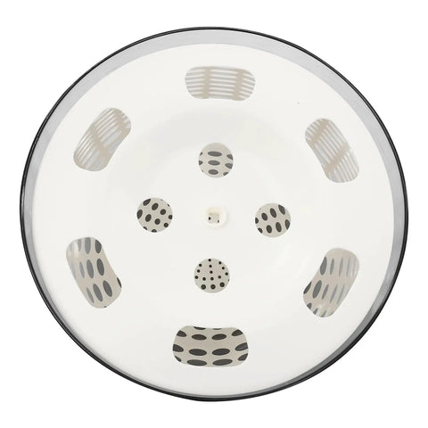 Overhead view of the inner cage of the Killer Electric Salad Spinner With Six Liter Capacity And Rapid Spin Motor Plus Splash Guard Drain Basket.