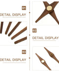 Wooden Clock Hands Replacement Kit 5.11 Inch Clock Pointer Plates For DIYers Crafting And Clock Repair details in bronze tone