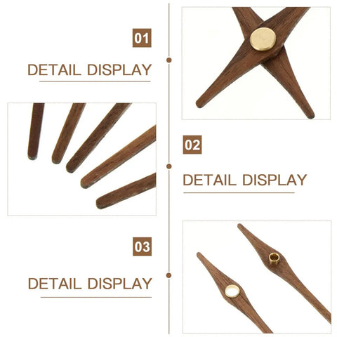 Wooden Clock Hands Replacement Kit 5.11 Inch Clock Pointer Plates For DIYers Crafting And Clock Repair details in bronze tone