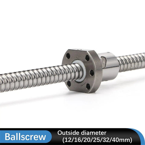 Close-up of Ball Screw Nut Set For SFU4005 SFU4010 Series With Rails Pro Grade Linear Motion Kit 300 To 1500mm Length 1 Piece