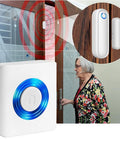 Wireless Door Alarm Sensor System For Dementia Caregivers And Home Security 260 Feet Range With 3 Sensors And 2 Receivers No Fuss Setup No Wiring Needed Real Time Chime Alerts For Elderly Kids Office Store, door sensor on wood door
