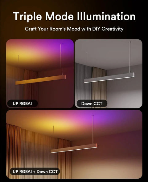 Triple mode illumination showcasing Smart LED Disk Lights 5 To 6 Inch Flush Mount RGB WW WiFi Recessed Ceiling Downlights.