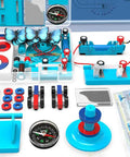 Hands On Magnet And Electricity Science Kit For Kids And Students Kid Friendly STEM Set with circuits and magnets displayed