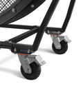 Heavy Duty Fifty Nine Inch Portable Industrial Floor Fan With Variable Speed Settings And Quick Tilt Rig caster wheels for easy mobility.