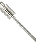 Heavy Duty Concealed Metal Hinge Pin Door Stop For Residential Doors Ultra Low Profile Bumperless Protection, Satin Nickel Finish