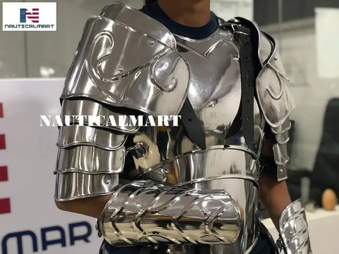 Handmade Lady Armor Set With Kickass Steel Cuirass Breastplate and Arm Armor for LARP Halloween Theatrical Plays