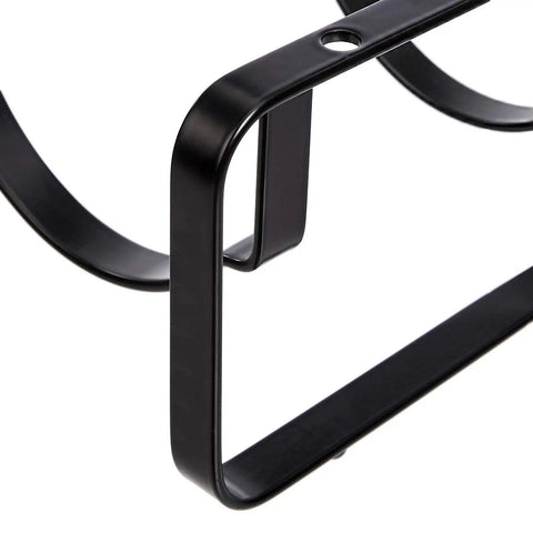 Stackable Tabletop Wine Rack For Four Bottles Sleek Black Steel Countertop Holder Waves Lock Bottles Securely No Sweat Setup Is A Quick Win For Game Room Or Kitchen Heavy Duty Construction