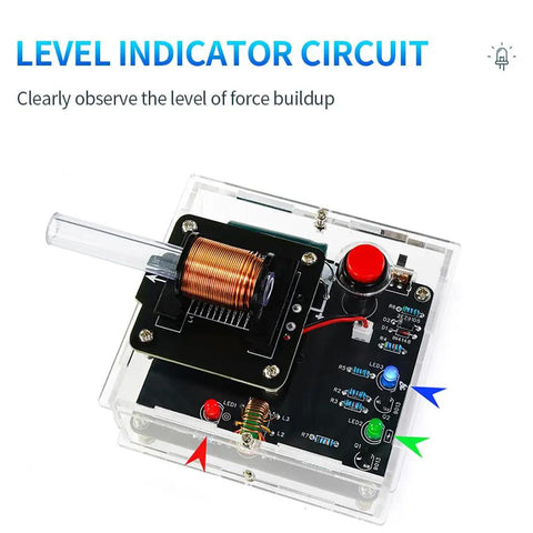 Hands On Soldering Practice Kit For Teens And Kids With Electric Magnetic Transmitter Educational Electronics Kit Mini DIY Shooting Game Toy Gift For Boys And Girls showing level indicator circuit