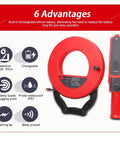 Heavy Duty Wall Scanner Pins Wood Studs PVC Pipes Iron Metals Blockages With Loud Beep Led Flash Waterproof Hull image with features.
