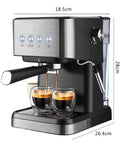 Skip The Long Line With This Fire 20 Bar Espresso Machine Featuring Programmable Settings Integrated Milk Frother Steam Wand And Easy Pour Tank For Killer Latte Art Straight From Your Kitchen Counter, showing espresso brewing.