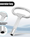 6mm Hole Enclosure Key for Switchgear Cabinets, zinc alloy, chrome finish, universal use in industrial enclosures and racks.