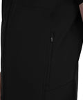 Close-up of Men's Heavy Duty Softshell Vest With Smooth Four Way Stretch And Plush Fleece Lining featuring a side zipped pocket.