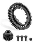 54T Hardened Steel Spur Gear And 18T Pinion Gear Set For Traxxas RC Cars with screws shown