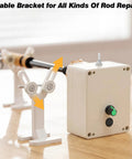 2 Pack Plug In Fishing Rod Repair Machines for Wrapping and Winding Poles with Stepless Speed Adjustment, dual rotator kit