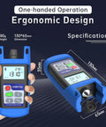 Compact 1310/1550nm Fiber Optic Light Source With SC Universal Connector And Optional LC, Mini Power Meter, ergonomic blue design