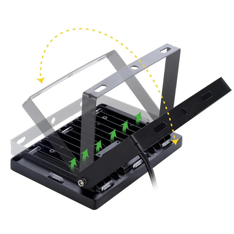 JUDYSSY 50W Led Flood Light Aluminum Housing Ultrathin, IP65 Led Spotlight with adjustable mounting bracket.