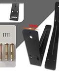 Heavy Duty Floating Shelf Brackets Pack Of Two Cold Rolled Steel L Shape Wall Mounts Built Tough As Nails To Handle Heavy Gear Smooth White Finish Staves Off Rust Includes Screws And Drywall Plugs For Zero Sweat Installations