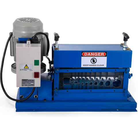 Portable Powered Wire Stripper Tool For Recycling Copper Wire 18 AWG To 1 Inch OD Range 11 Channels And 10 Blades machine