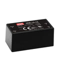 Side view of Irm-10-12 Tiny 10W 12V AC to DC PCB Mount Module Power Supply with universal 85-305VAC input, black casing.