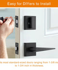 Matte Black Front Door Handle Set For Double Doors With Dummy And Lever Built To Last Tough As Nails Lock Set Single Cylinder Deadbolt
