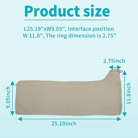 Heavy Duty Table Saw Dust Collector Bag With Wire Support Frame Keeps Your Workshop Clean And Dust Free, dimensions shown
