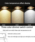 Smooth Brushed Brass LED Recessed Downlights 9 Pack Sleek Anti Glare Ceiling Fixtures showing 3000K, 4000K, and 6000K color temperature effects.