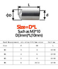 Diagram of Stainless Steel Internal Thread Cylindrical Pin Locating Dowel For Precision Bolt Tightening M3 M4 M5 M6