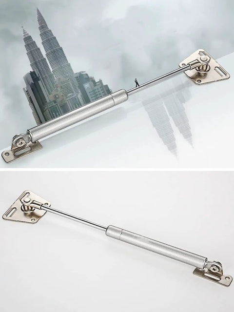 100N 22lb Gas Strut Hinges For Toy Boxes 10 Inch Lift Support With Soft Close Action Chrome Plated Gas Spring 2 Pack