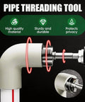 Two Piece PVC Pipe Threader Kit For 1/2 Inch And 3/4 Inch Pipes Internal And External Threading Set Cutting Tool DIY Friendly Electric Drill Compatible PVC Threader For Home Water Pipe Repair