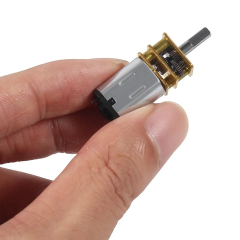 Two Pack DC 6V 1000RPM Metal Gear Motor With Full Metal Geared Mini Drive for DIY RC Toys and Smart Cars, N20 Reduction Gearbox in hand