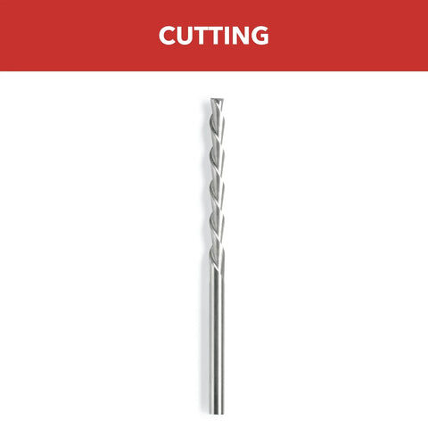 Multipurpose Cutting Bit for Rotary Tools One Eighth Inch Spiral Flute Ideal for Cutting Wood Plastic Fiberglass Drywall Laminate Aluminum