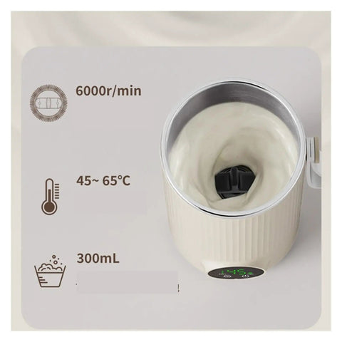 Heated Self Stirring Coffee Mug With Magnetic Mixing Tech, Rechargeable Stainless Steel Insulated Tumbler with mixing features.