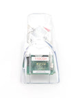 Front view of Go To Emergency White Xenon Strobe Light With 12V DC Power 60 FPM Flash Beacon, clear housing with 110CD label