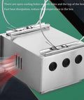 IP67 Waterproof Stainless Steel Junction Box For Indoor And Outdoor Use, Wall Mounted Electrical Enclosure With Mounting Plate, All Weather Industrial Grade Control Box That Keeps Your Gear Safe, Durable Shield 80x60x20 CM, side vents