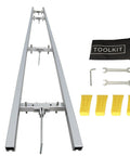 Portable Chainsaw Mill 12ft Rail Guide System for Easy Log Milling No Fuss Setup Aluminum Rail Kit With 6 48In Profiles And Steel Fix Beams