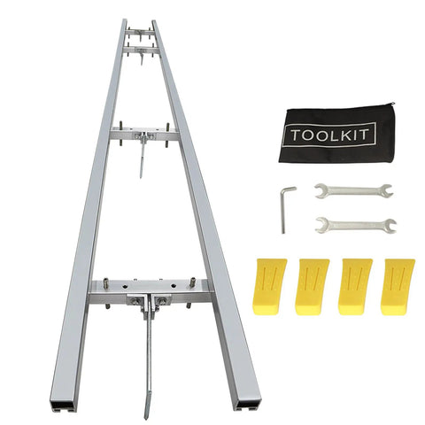 Portable Chainsaw Mill 12ft Rail Guide System for Easy Log Milling No Fuss Setup Aluminum Rail Kit With 6 48In Profiles And Steel Fix Beams