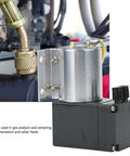 Dc 12 Or 24 Volt Mini Vacuum Pump With Integrated Mount positioned for gas analysis with connectors visible, 10 Watt diaphragm compressor.
