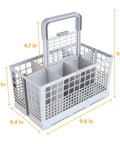 Universal Dishwasher Silverware Basket With Seven Compartments And Handle For Easy Cutlery Organization, quick drying airflow