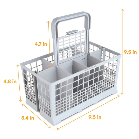 Universal Dishwasher Silverware Basket With Seven Compartments And Handle For Easy Cutlery Organization, quick drying airflow