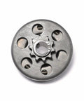 Heavy Duty 10T Centrifugal Clutch Paired With 420 Chain For 212cc Predator Engines And Gc160 Mods top view showing steel construction.