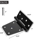 Heavy Duty Gate Hinges Three And A Half Inch Black Iron With Rust Resistant Powder Coat And Galvanized Finish Includes Screws