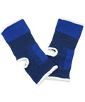 Kids Compression Ankle Sleeve For Sprains And Tendonitis Knitted Ankle Brace, blue sock support, pair for sports and recovery.