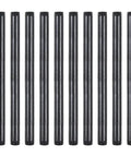 Ten Pack Three Quarters Inch By Fourteen Inch Black Malleable Iron Pipe Nipples Threaded Both Ends DIY Steampunk Industrial Vintage Style