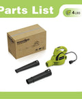 Corded Leaf Blower 7 Amp, 210 MPH Air, 390 CFM, Lightweight 4 Lb Handheld With Two Speed Modes parts list