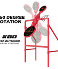 Heavy Duty Metal Shooting Targets With Double Blast Spinner Three Eighths Inch Steel Target For Rifle Pistol And 9mm Practice, showing 360-degree rotation