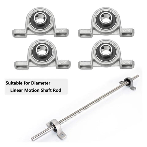 Drop Dead Durable Heavy Duty Pillow Block Bearing Housing Featuring Zinc Alloy Inner And Cast Iron Shell For Smooth Shaft Mounting Supporting 8mm Through 17mm Sizes Reliable Performance