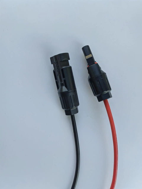 12 AWG Solar Panel Charging Cable Crocodile Clip To MC4 Connector 60cm Red For Power Station And Solar Panel Charger Lead Acid Battery