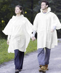 Disposable Rain Ponchos For Adults Six Pack With Drawstring Hood Lightweight And Fifty Percent Thicker Material Emergency Clear Ponchos