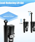 Beefy Heavy Duty 12V Linear Actuator Delivers 4409 Lbs Thrust With 800W Motor At 2850RPM 7.9 Inch Stroke For Agriculture Automotive Industry And Manufacturing Electro Hydraulic Precision For Heavy Lifting And Smooth Bidirectional Control. Black 12V actuator with 200mm stroke and eye mount